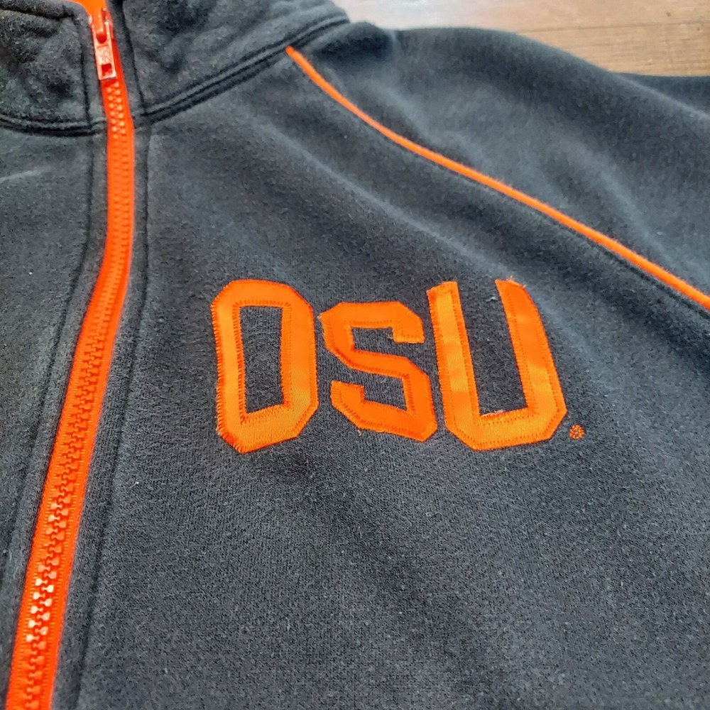 Vintage Champion Oklahoma State Cowboys Black Orange Jacket Men's Size Large OSU - Picture 4 of 11